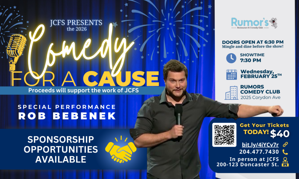 Rising Canadian comedy star Rob Bebenek to headline JCFS’ second annual “Comedy for a Cause”