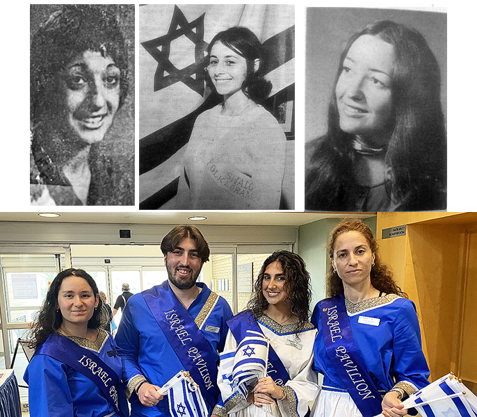 Israel pavilion ambassadors – then and now