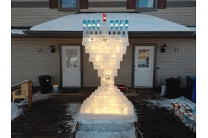 finished menorah